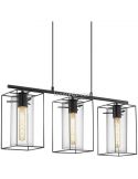Lámpara de techo LED de cristal colgante Loncino 3XE27 | Lámpara vintage metal Eglo Iluminación | LeonLeds Iluminación