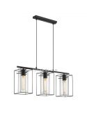 Lámpara de techo LED de cristal colgante Loncino 3XE27 | Lámpara vintage de techo de Eglo Iluminación | LeonLeds Iluminación