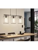 Lámpara de techo LED de cristal colgante Loncino 3XE27 | Lámpara vintage decoración Eglo Iluminación | LeonLeds Iluminación