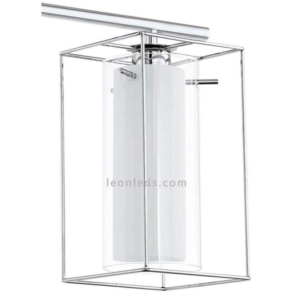 Lámpara de techo LED de cristal colgante Loncino 3XE27 | Lámpara vintage metal Eglo Iluminación | LeonLeds Iluminación