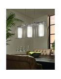 Suspension LED en cristal Loncino 3XE27 | Lampe vintage en métal Eglo Lighting | Éclairage LeonLeds