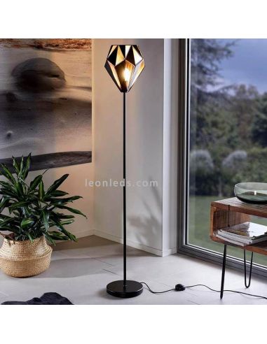 Lámpara de pie LED moderna Carlton 1 1xE27 de Eglo Iluminación | lámpara de pie retro metal | LeonLeds Iluminación