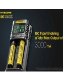 Chargeur universel avec écran LCD UM2 avec 2 baies Nitecore UM2 | leonleds