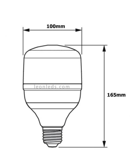 Medidas Bombilla E27 LED 30W - 55W TrueForce Core HB Philips 78097500 | LeonLeds