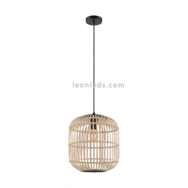 Lámpara Bordesley de madera|Eglo Lighting | LeonLeds Iluminación