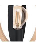 Lámpara de techo LED vintage de madera Basildon 3XE27 | Lámpara rústica de Eglo Iluminación | LeonLeds Iluminación