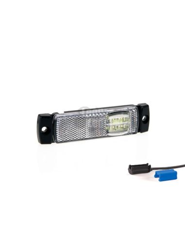 Piloto Lateral Galibo LED Ambar, Rojo y Blanco para superficie conector QS075 Remolque Camión Fristom FT018 Con conector | LeonL