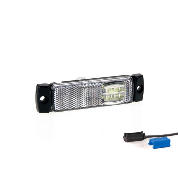 Piloto Lateral Galibo LED Ambar, Rojo y Blanco para superficie conector QS075 Remolque Camión Fristom FT018 Con conector | LeonL