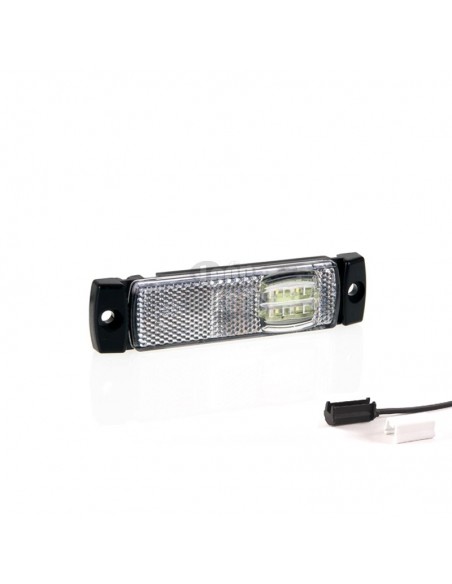 Piloto Lateral Galibo LED Ambar, Rojo y Blanco para superficie conector QS075 Remolque Camión Fristom FT018 Con conector | LeonL