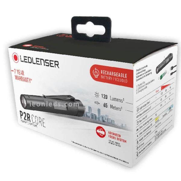 Linterna LED bolígrafo P2R Core recargable con Zoom 120Lm Led Lenser | LeonLeds