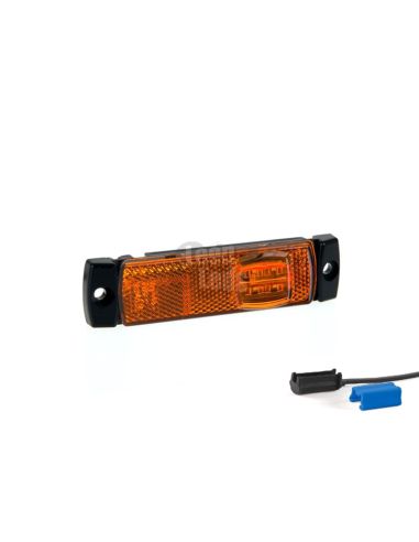 Piloto Lateral Galibo LED Ambar, Rojo y Blanco para superficie conector QS075 Remolque Camión Fristom FT018 Con conector | LeonL