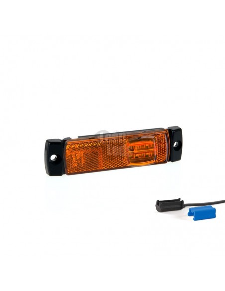 Piloto Lateral Galibo LED Ambar, Rojo y Blanco para superficie conector QS075 Remolque Camión Fristom FT018 Con conector | LeonL