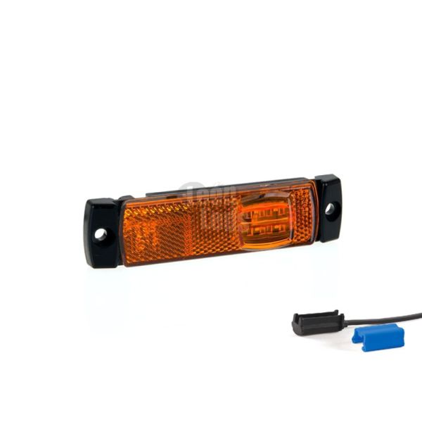 Piloto Lateral Galibo LED Ambar, Rojo y Blanco para superficie conector QS075 Remolque Camión Fristom FT018 Con conector | LeonL