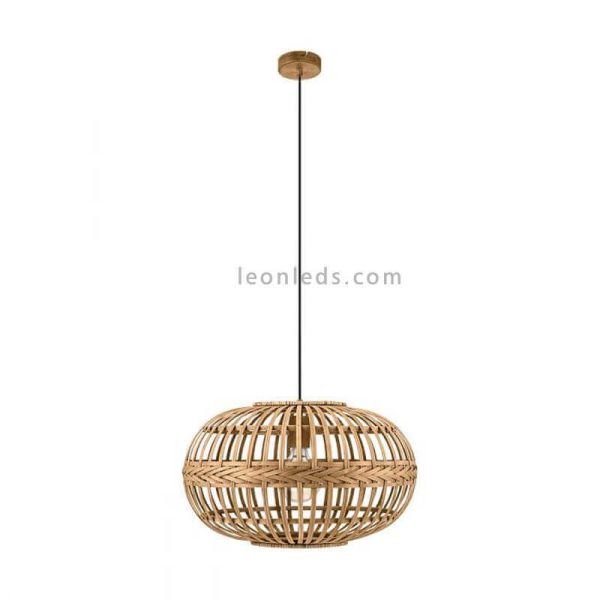 Lámpara de techo Amsfield de madera|Eglo Lighting | LeonLeds Iluminación