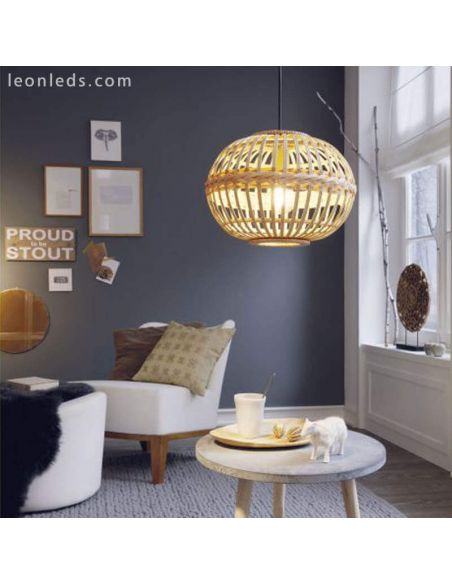 Lâmpada de fibra natural Amsfield|Eglo Lighting | Leon Iluminação LED