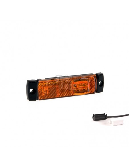 Piloto Lateral Galibo LED Ambar, Rojo y Blanco para superficie conector QS075 Remolque Camión Fristom FT018 Con conector | LeonL