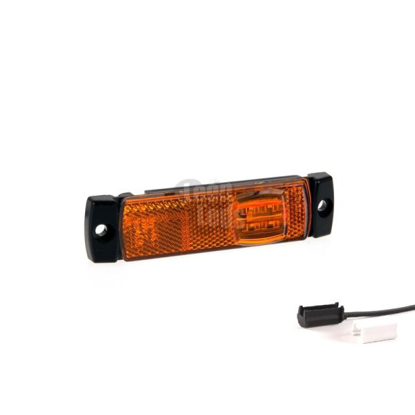 Piloto Lateral Galibo LED Ambar, Rojo y Blanco para superficie conector QS075 Remolque Camión Fristom FT018 Con conector | LeonL
