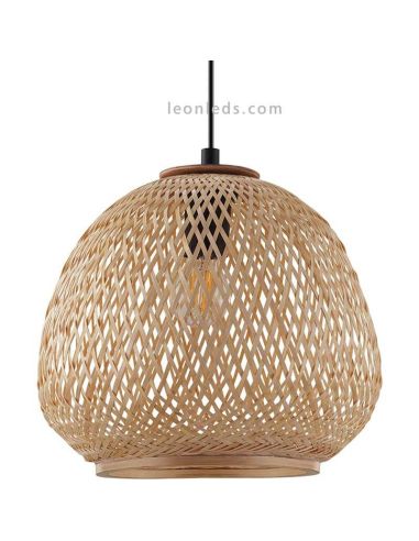Lampe suspendue en bois Dembleby 1xE27