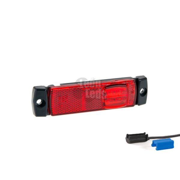 Piloto Lateral Galibo LED Ambar, Rojo y Blanco para superficie conector QS075 Remolque Camión Fristom FT018 Con conector | LeonL