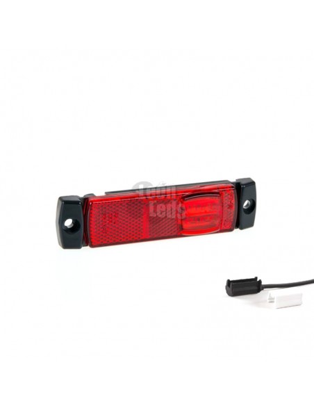 Piloto Lateral Galibo LED Ambar, Rojo y Blanco para superficie conector QS075 Remolque Camión Fristom FT018 Con conector | LeonL