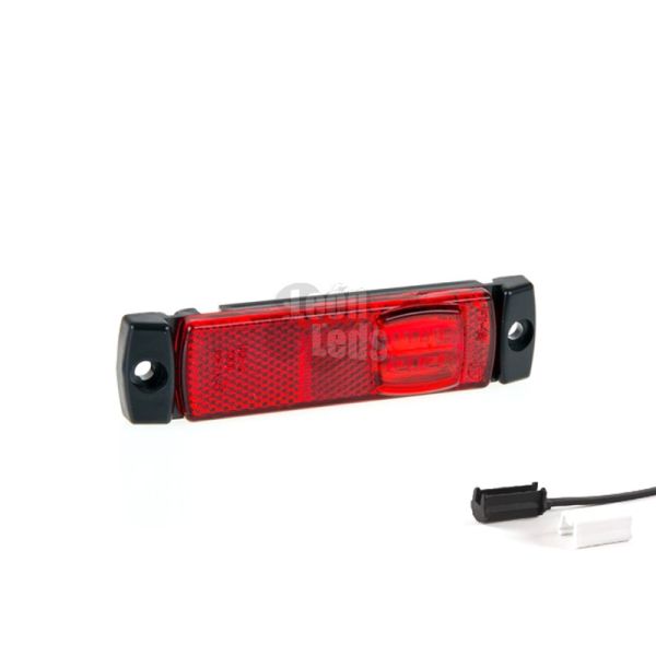Piloto Lateral Galibo LED Ambar, Rojo y Blanco para superficie conector QS075 Remolque Camión Fristom FT018 Con conector | LeonL