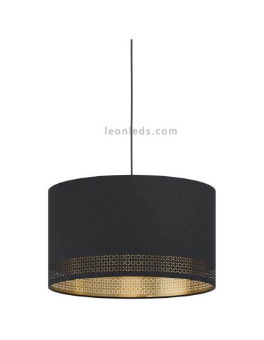 Lámpara colgante LED negra Esteperra 38Cm 1XE27 | Lámpara de techo acero de Eglo Iluminación | LeonLeds Iluminación