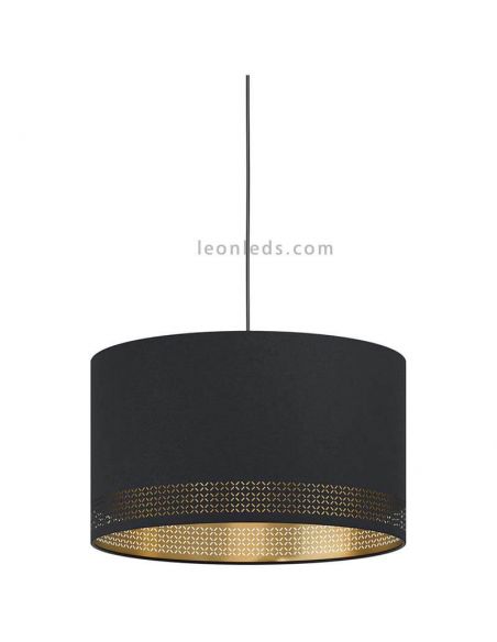 Lámpara colgante LED negra Esteperra 38Cm 1XE27 | Lámpara de techo acero de Eglo Iluminación | LeonLeds Iluminación