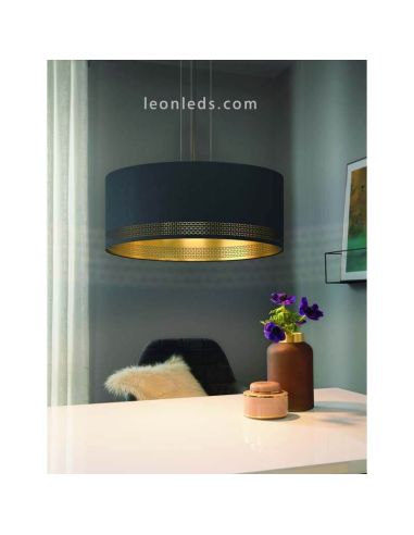 Schwarze hängende Lampe Esteperra 53 cm