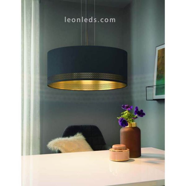 Schwarze hängende Lampe Esteperra 53 cm