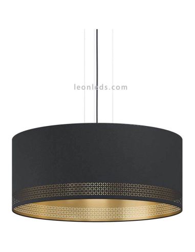 Luminária pendente LED preta Esteperra 53Cm 1XE27 | Luminária de teto em aço da Eglo Iluminación | Leon Iluminação LED