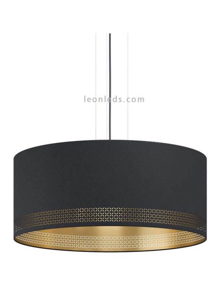 Lámpara colgante LED negra Esteperra 53Cm 1XE27 | Lámpara de techo acero de Eglo Iluminación | LeonLeds Iluminación