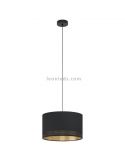 Lámpara de techo LED negra Esteperra 1x27 | Lámpara vintage de techo de Eglo Iluminación | LeonLeds Iluminación