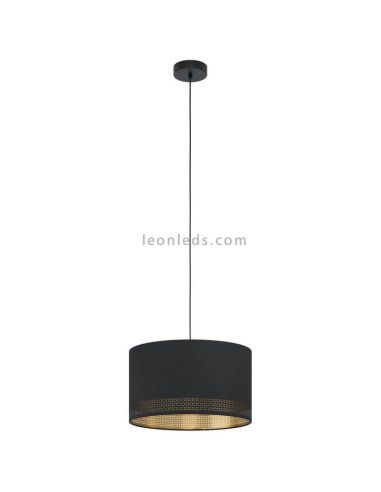 Lámpara de techo LED negra Esteperra 1x27 | Lámpara vintage de techo de Eglo Iluminación | LeonLeds Iluminación