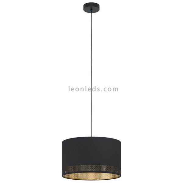 Lámpara de techo LED negra Esteperra 1x27 | Lámpara vintage de techo de Eglo Iluminación | LeonLeds Iluminación