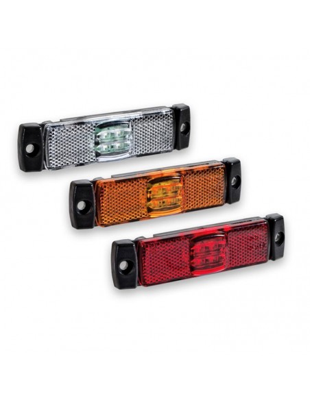 Feu de gabarit latéral LED 12v 24v camion remorque baignoire voiture Ambre Blanc rouge Réfléchissant | leonleds