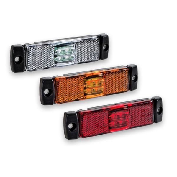 Piloto LED lateral galibo Delimitadora 12v 24v camion remolque bañera carro Ambar Blanco rojo Reflectante | LeonLeds