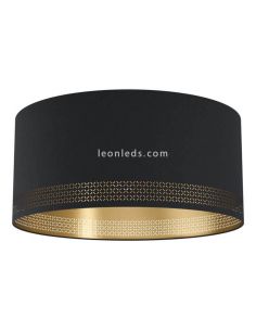 Plafón de techo LED negro Esteperra 47,5Cm 1xE27| Plafón vintage de techo de Eglo Iluminación | LeonLeds Iluminación