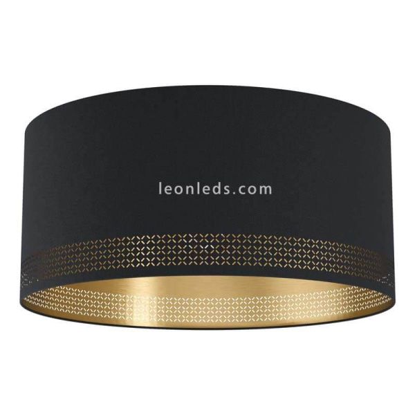 Plafón de techo LED negro Esteperra 47,5Cm 1xE27| Plafón vintage de techo de Eglo Iluminación | LeonLeds Iluminación