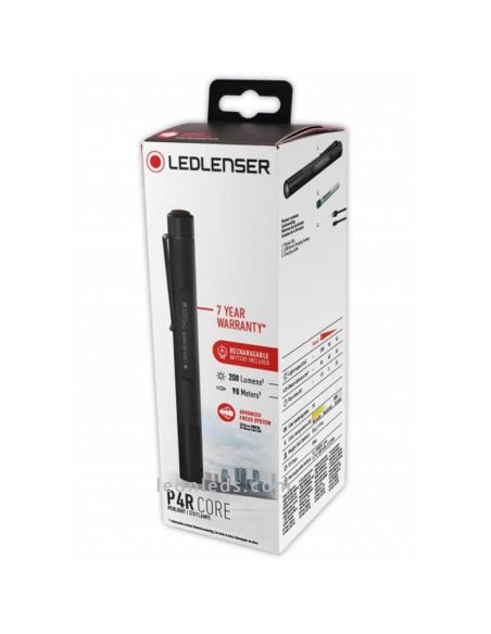 Caja Linterna LED con zoom P4R Core recargable 200Lm LedLenser 502177 | LeonLeds Iluminación