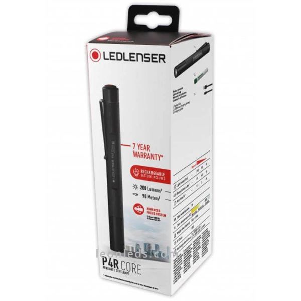 Caja Linterna LED con zoom P4R Core recargable 200Lm LedLenser 502177 | LeonLeds Iluminación