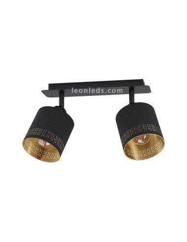 Fita LED preta Esteperra 2xE27 | Plafon Vintage da Eglo Iluminación | Leon Iluminação LED