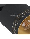 Regleta de techo LED negro Esteperra 2xE27 | Lámpara de techo vintage de Eglo Iluminación | LeonLeds Iluminación