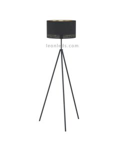 Lámpara de pie LED negra Esteperra 1xE27| Lámpara vintage de Eglo Iluminación | LeonLeds Iluminación