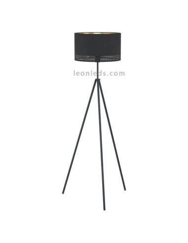 Lámpara de pie LED negra Esteperra 1xE27| Lámpara vintage de Eglo Iluminación | LeonLeds Iluminación