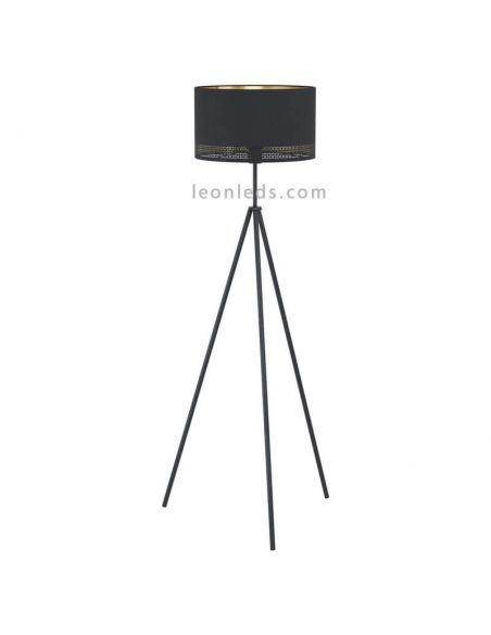 Lámpara de pie LED negra Esteperra 1xE27| Lámpara vintage de Eglo Iluminación | LeonLeds Iluminación