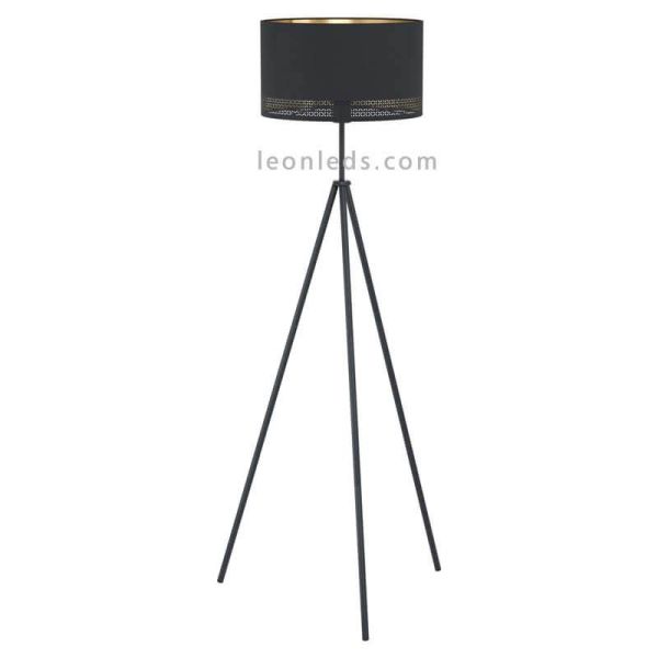 Lámpara de pie LED negra Esteperra 1xE27| Lámpara vintage de Eglo Iluminación | LeonLeds Iluminación