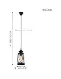 Lámpara de techo LED vintage Bradford 1xE277 | Lámpara farolillo negra de techo de Eglo Iluminación | LeonLeds Iluminación