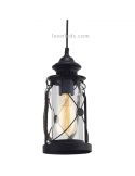 Luminária de teto LED vintage Bradford 1xE27 | Luminária de teto em aço preto da Eglo Iluminación | Leon Iluminação LED
