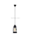 Plafonnier LED vintage Bradford 1xE277 | Plafonnier Vintage Noir de Eglo Iluminación | Éclairage LeonLeds