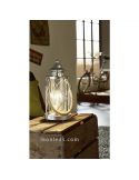 Lanterne de table LED vintage Bradford 1xE27 | Lampe de table argentée de Eglo Iluminación | Éclairage LeonLeds